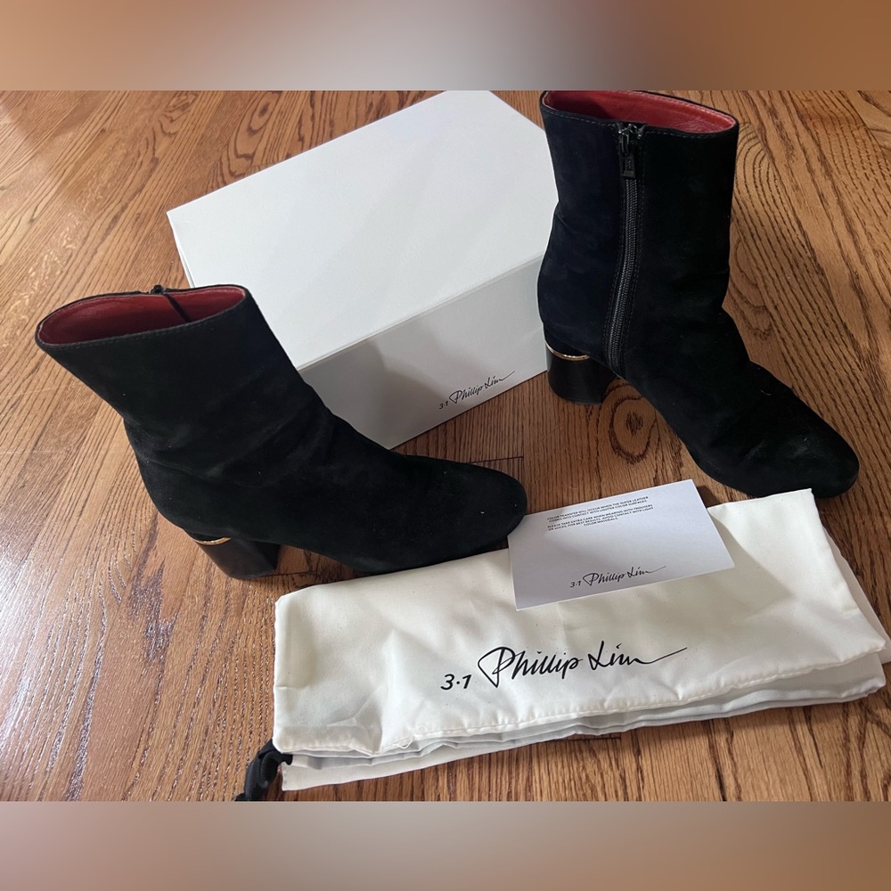 Philip lim black boots for stylish going out affairs. Original box